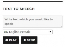WP Text To Speech Widget - WordPress Plugin Screenshot 1