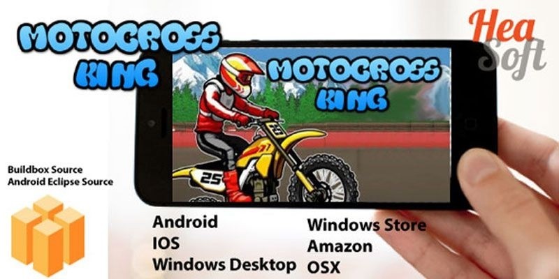 Motocross King - Android Buildbox Game Template