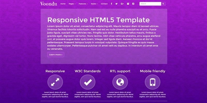 Voondu - Responsive HTML Template