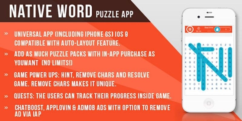 Word Search Puzzle - iOS Game Source Code