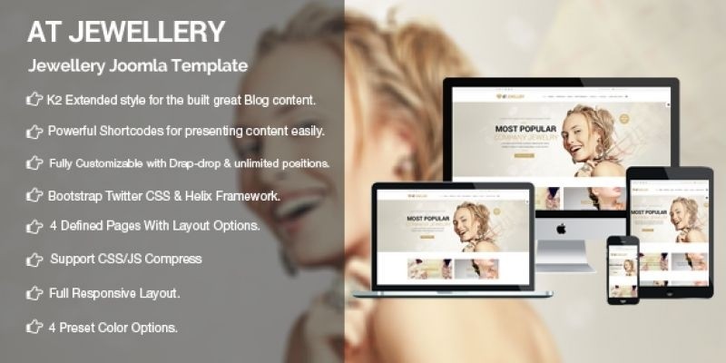 AT Jewellery Store - Diamond Store Joomla Template