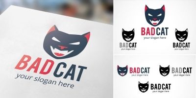 Bad Cat - Logo Template