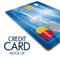 Plastic Credit Card Mockup Template