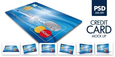Plastic Credit Card Mockup Template