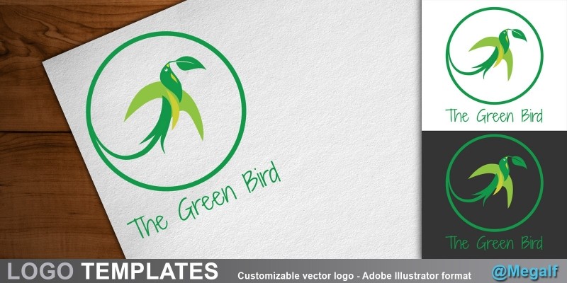 The Green bird - Logo template