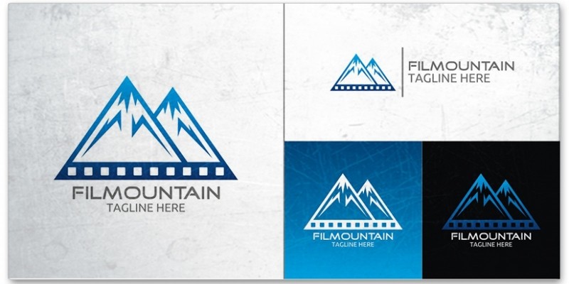 Film Mountain Logo Template