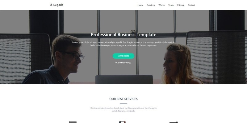 Lugada – Multi-purpose Landing Page Template