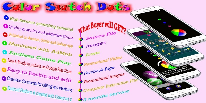 Color Switch Dots - Android Game Source Code