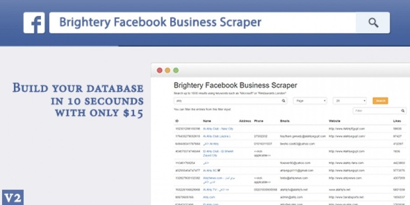 Brightery Basic Facebook Business Scraper 
