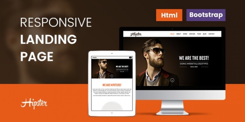 Hipster - Responsive HTML Landing Page