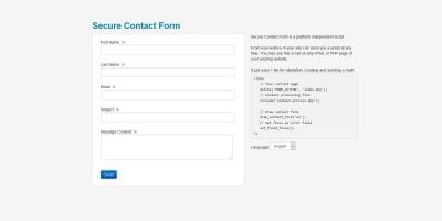 Secure Contact Form PHP Script