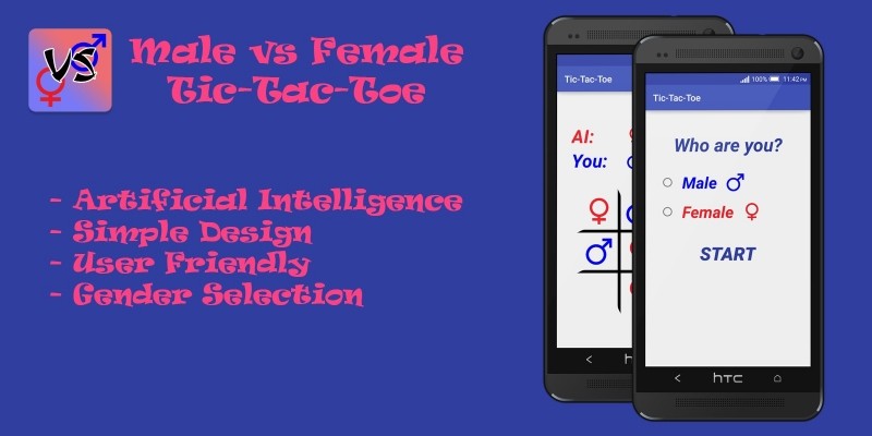 Tic Tac Toe Male Vs Female - Android Source Code