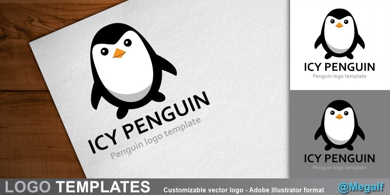Icy Penguin - Logo template