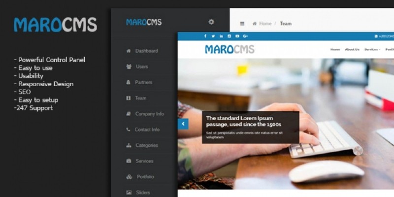 MaroCMS - Lightweight Business CMS PHP