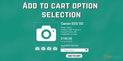 Add To Cart Option Selection - OpenCart Extension