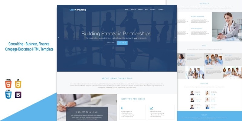 Grow Consulting - Business HTML Bootstrap Template