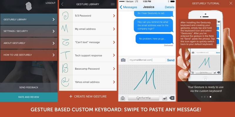 Gesture Based Keyboard - iOS App Template