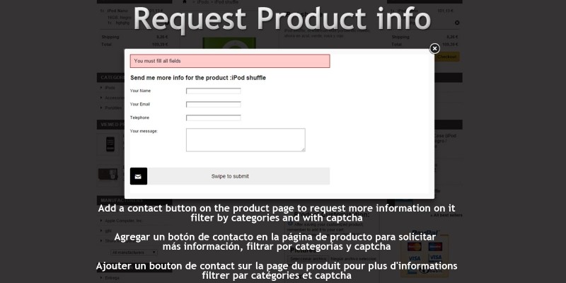 Request Product Info - PrestaShop Module
