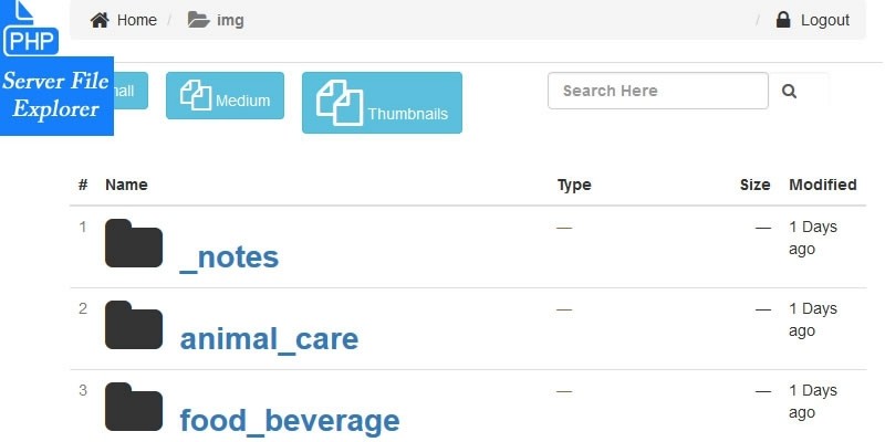 Server File Explorer - PHP File Manager Script