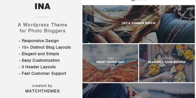 Ina - WordPress Photo Blog Theme