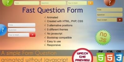 Fast Question Form PHP Script