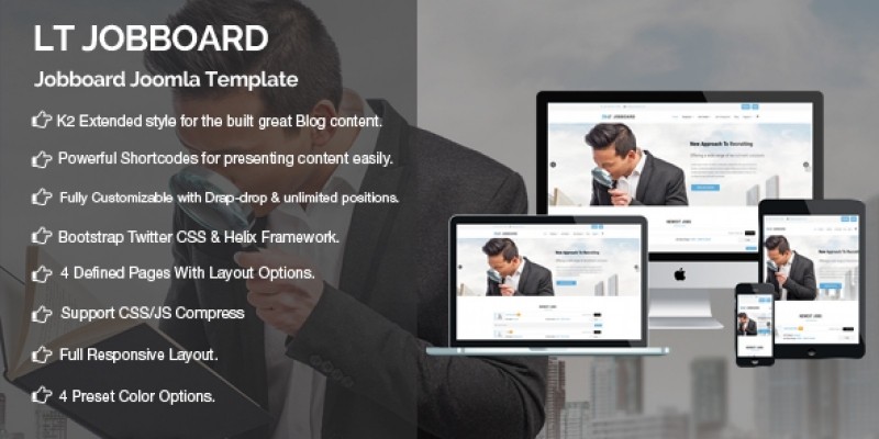 LT Jobboard - Responsive Portal Joomla Template