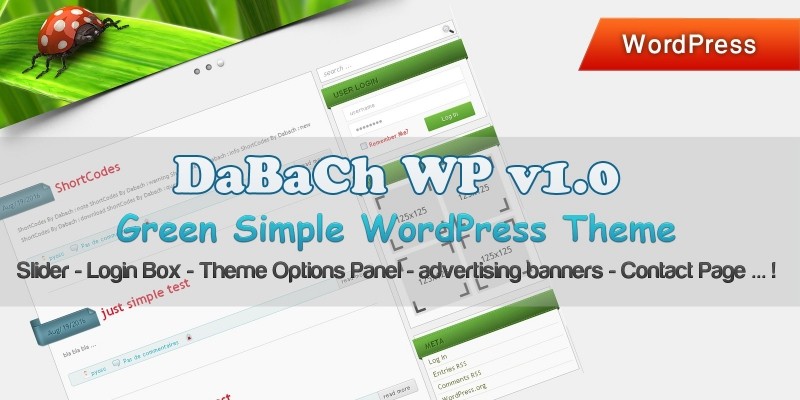 DaBaCh WP - Green Simple WordPress Theme