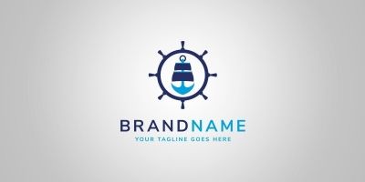 Ship Anchor Logo Template