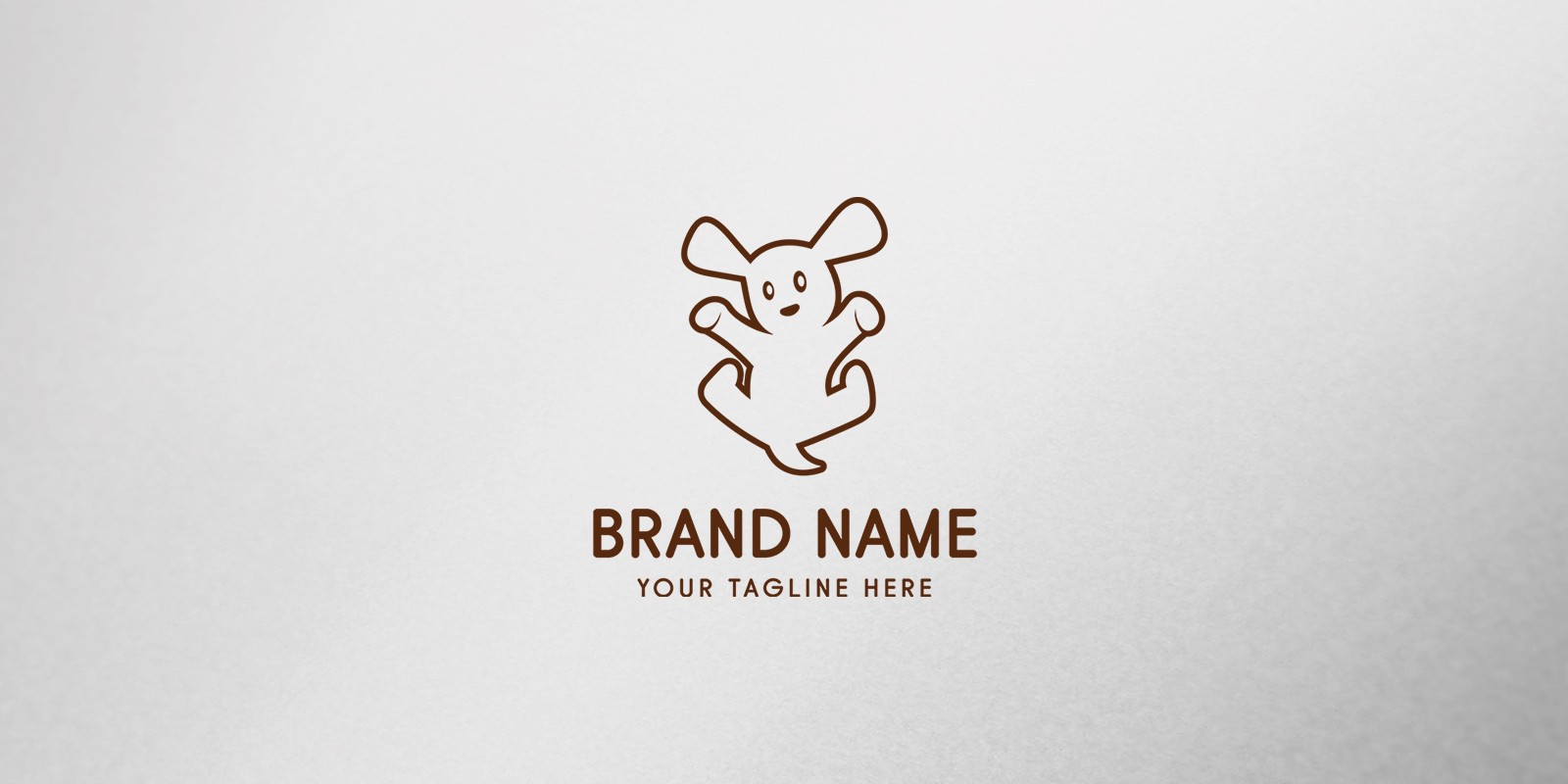 Happy Puppy Logo Template