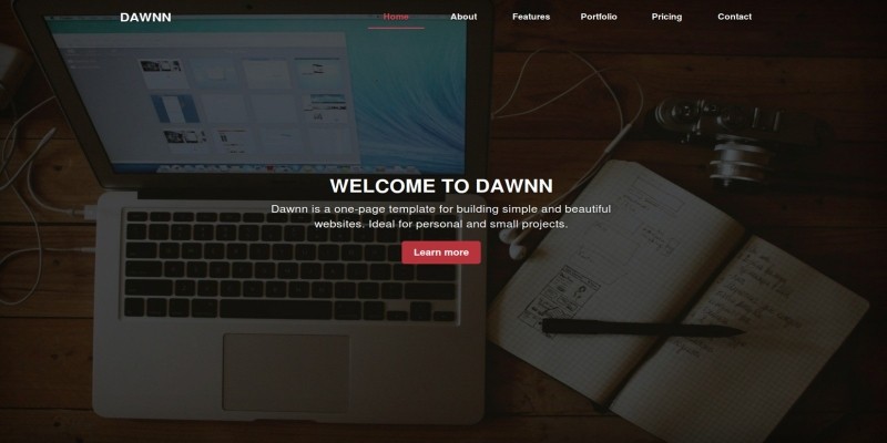Dawnn - Multipurpose Responsive HTML Template  