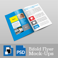 Bifold Flyer Mockup Templates Vol 001