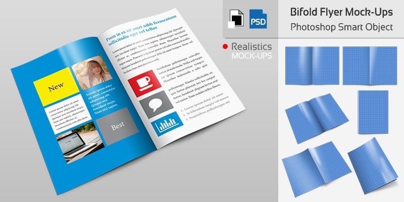 Bifold Flyer Mockup Templates Vol 001