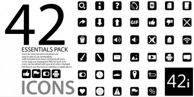 42 Icons - Essential Pack of Icons for Websites 