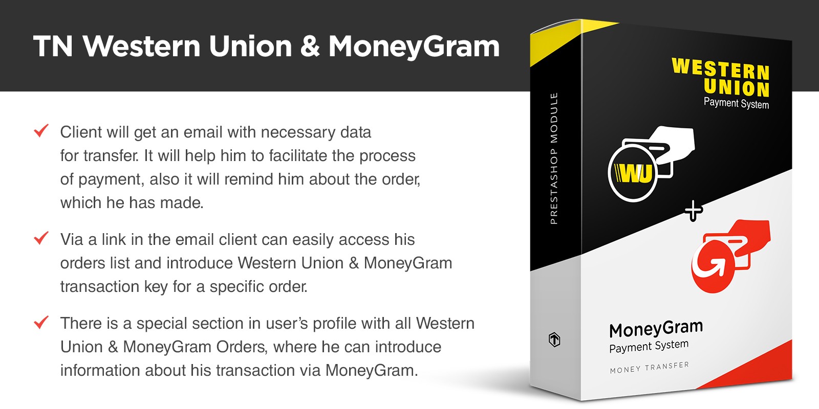 Western Union And MoneyGram PrestaShop Module