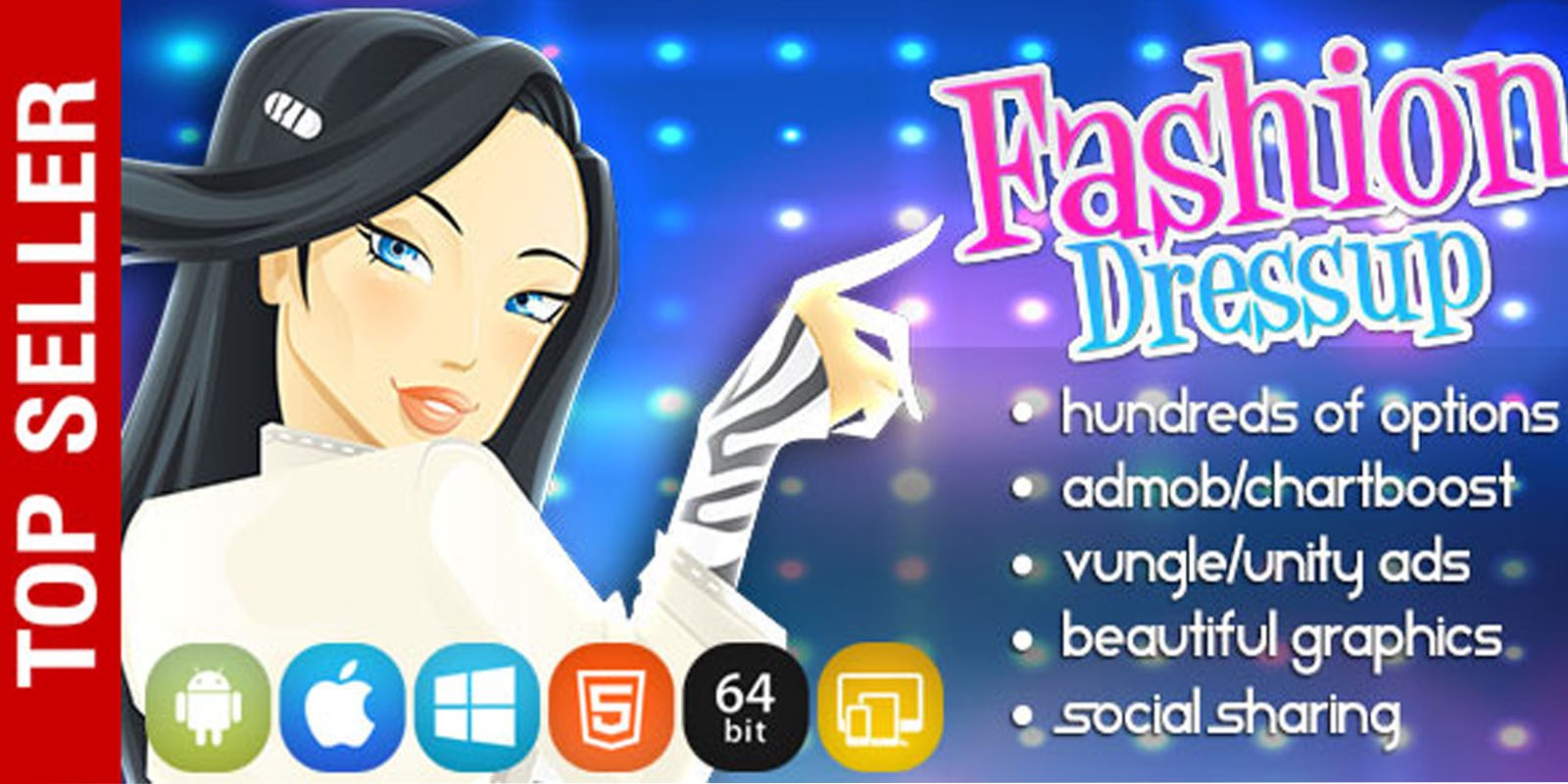 Fashion Dress Up Unity Game Source Code by Pumplumgames Codester