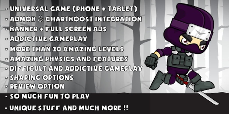 Running Ninja Adventure - iOS Game Source Code