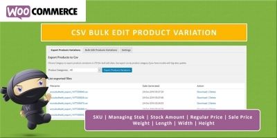 WooCommerce CSV Bulk Edit Product Variation Plugin
