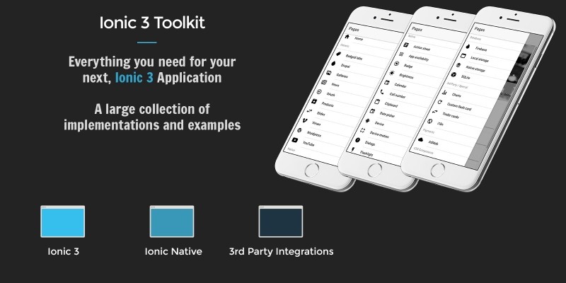 Ionic 3 Toolkit Professional Edition