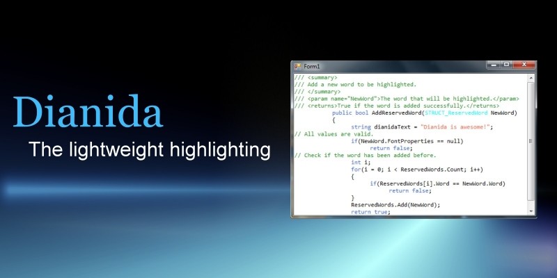 Dianida - Syntax Highlighting Control for .NET