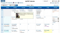 PHP Calendar Script Pro Screenshot 3