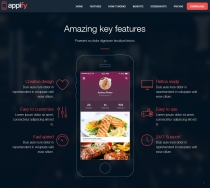 Appify - One Page Mobile App WordPress Theme Screenshot 1