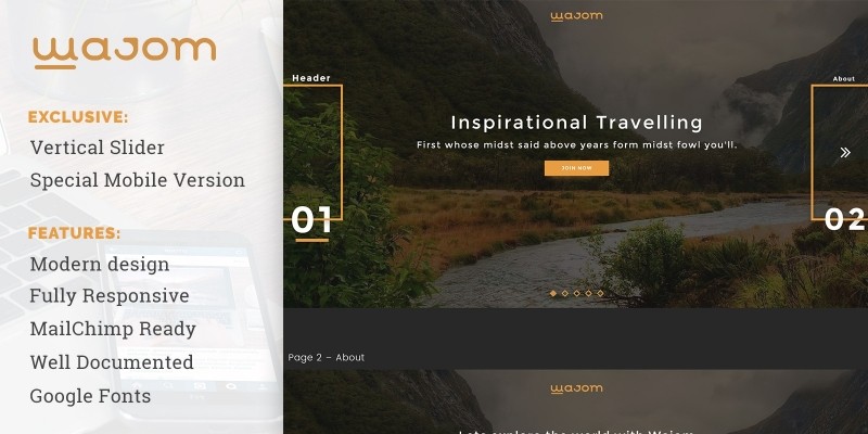 Wajom - Travelling Website Template