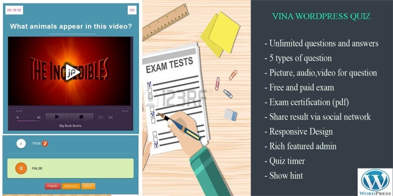 Vina WordPress Quiz Plugin