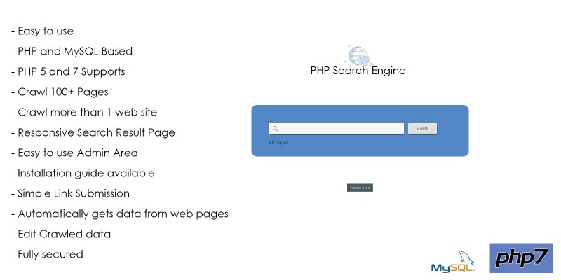 PHP Search Engine - MySQl based Simple Site Search