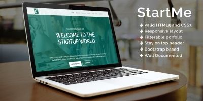 StartMe - Responsive StartUp Landing Page