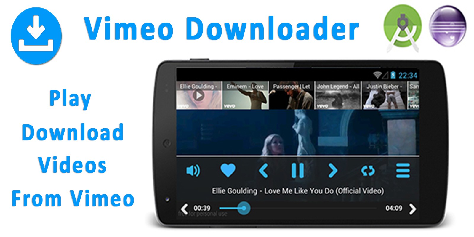 Vimeo Downloader Android App Template by Livecodedev Codester