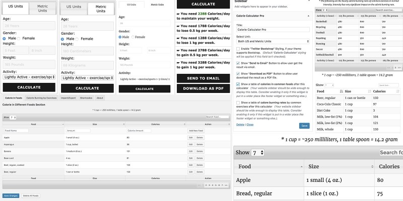 Calorie Calculator Pro - WordPress Plugin