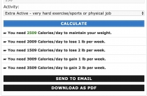 Calorie Calculator Pro - WordPress Plugin Screenshot 7