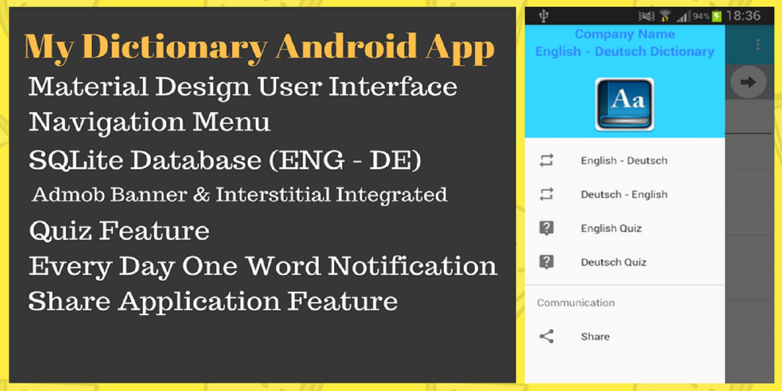 Android Dictionary App Source Code