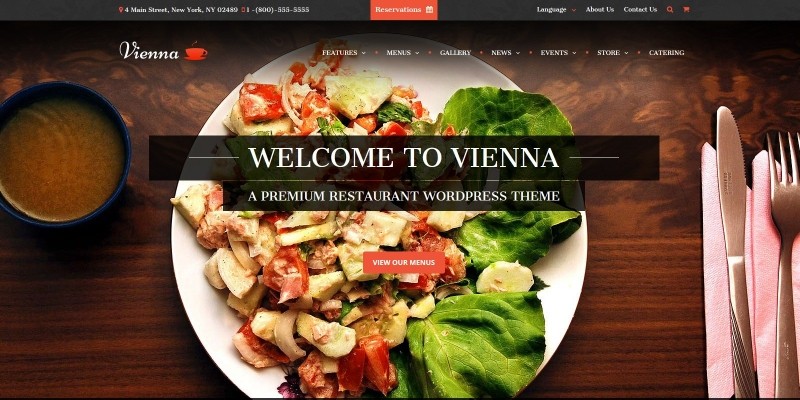 Vienna - Restaurant WordPress Theme